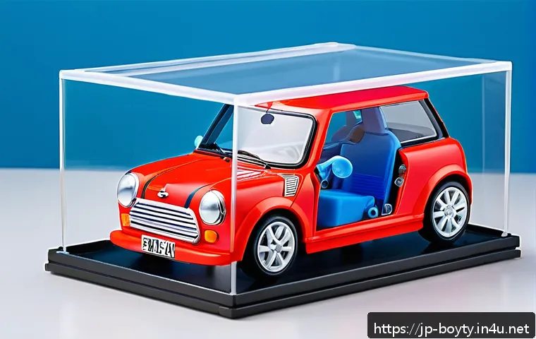 미니카 조립 키트 추천 - A detailed scene of a beginner-friendly mini car assembly kit in progress, featuring a neat workspac...