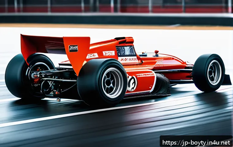 미니카 국제 레이싱 규정 - A detailed close-up of a sleek mini racing car on a polished indoor track, showcasing precisely meas...