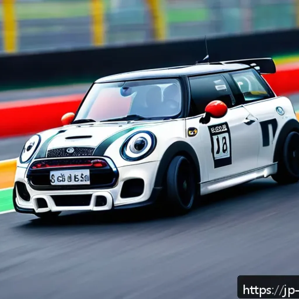 미니카 성능 비교 테스트 - A detailed close-up of a sleek mini car racing on a smooth indoor floor, showcasing its lightweight ...