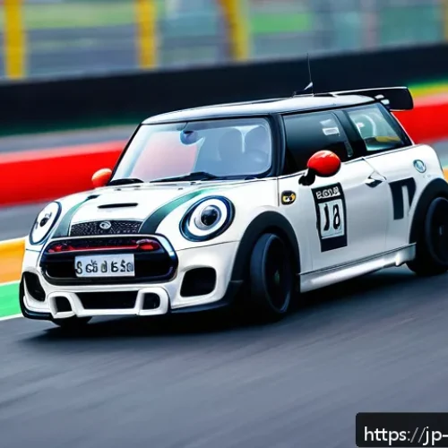 미니카 성능 비교 테스트 - A detailed close-up of a sleek mini car racing on a smooth indoor floor, showcasing its lightweight ...